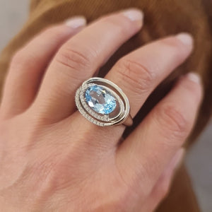 Ring mit blauen Topas